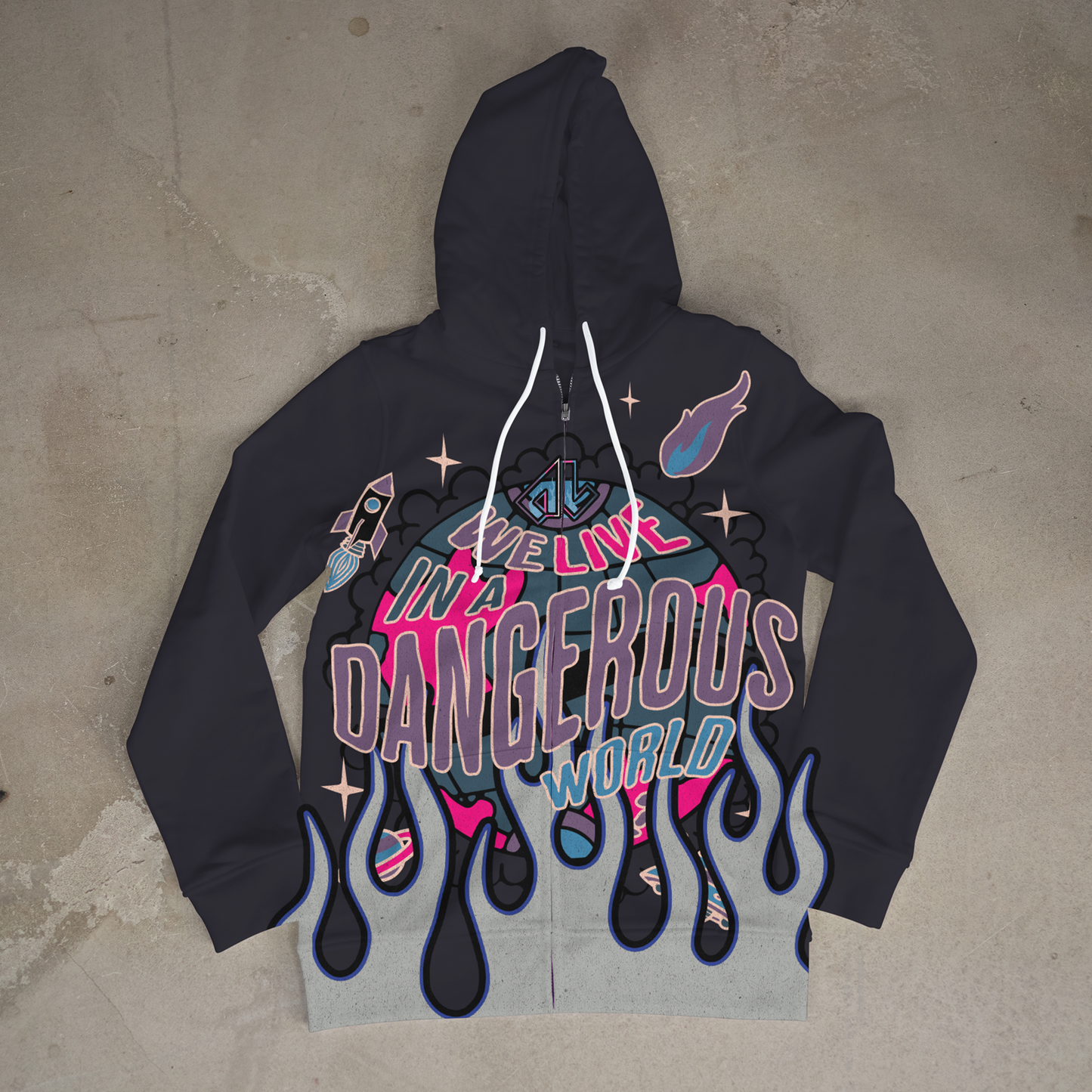 "WE LIVE IN A DANGEROUS WORLD" HEAVY COTTON SWEATSUIT