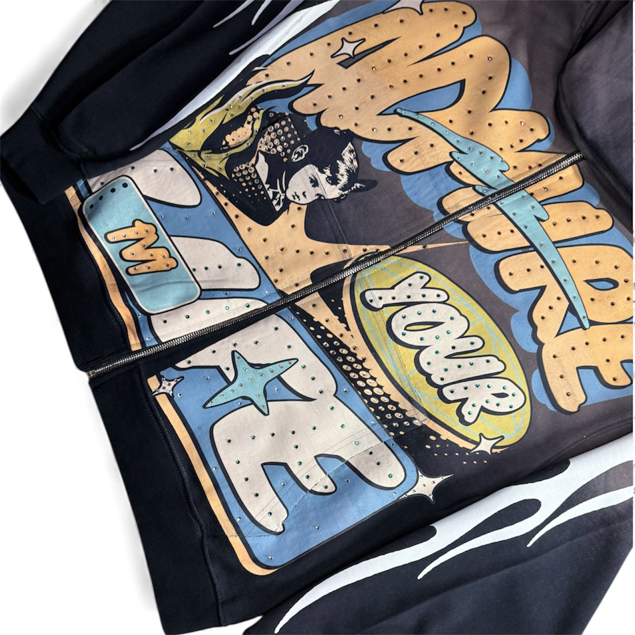 "ADMIRE YOUR LIFE'' HEAVY COTTON ACID WASH SWEATSUIT